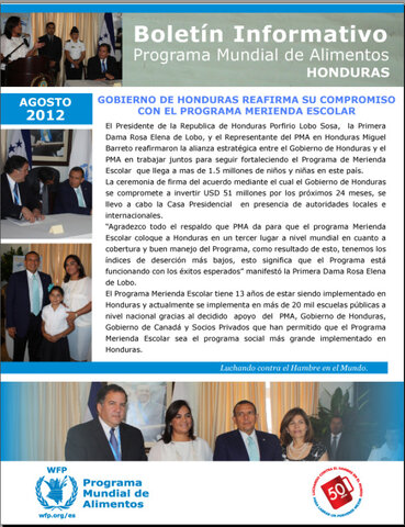 Boletín Compras para el Progreso (P4P) - Centroamérica (2012)