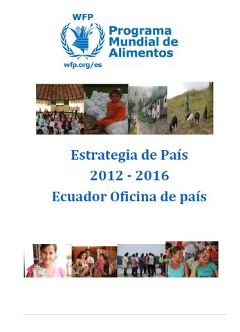 Ecuador: Estrategia de País del PMA 2012-2016